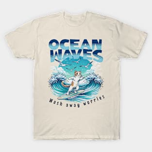 Ocean Waves Wash Away Worries T-Shirt